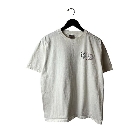 LFMS Music T Shirt Vintage 90s Adult White Medium M Graphic Tee - Picture 1 of 12
